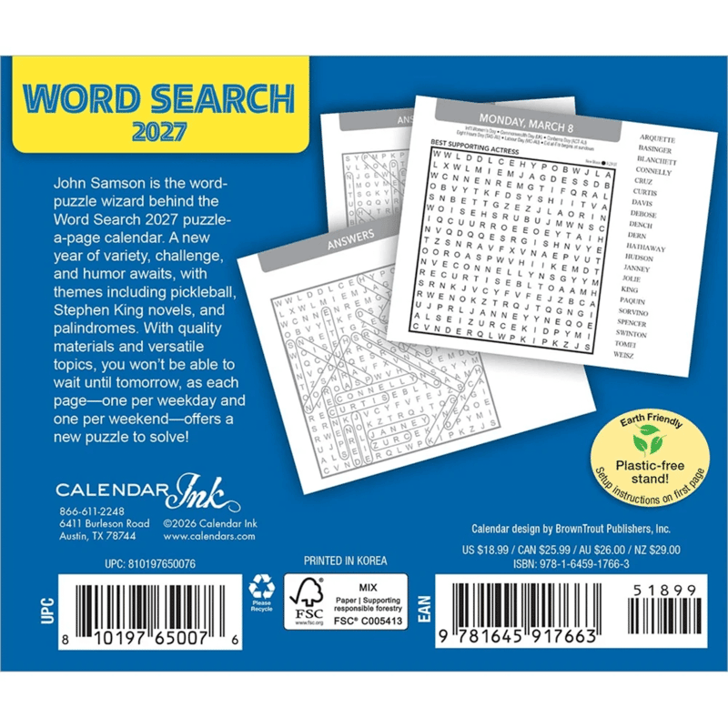 Word Search 2027 Box Cal Ink