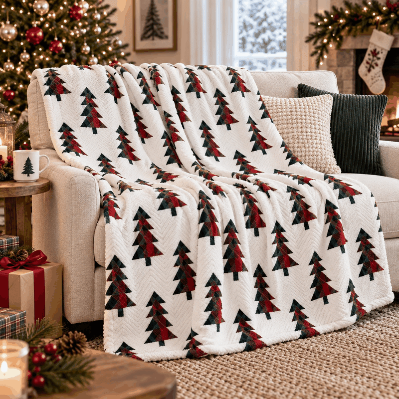 Holiday Tree Throw Blanket