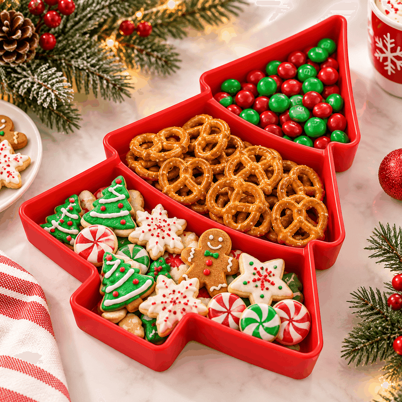 Christmas Tree Shaped Snack Dish