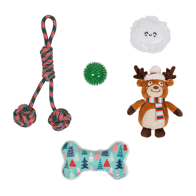 Happy Pawlidays Dog Toy Stocking