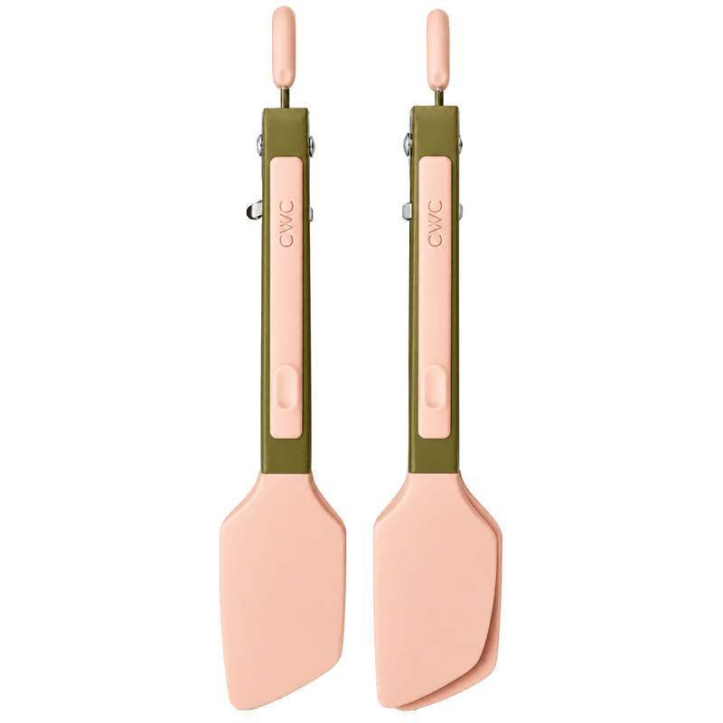 2 Piece Locking Silicone Tong Set