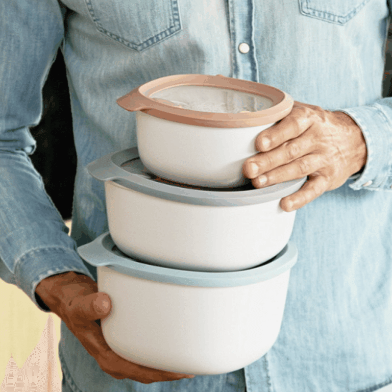 3 Piece Leo To Go Covered Bowl Set