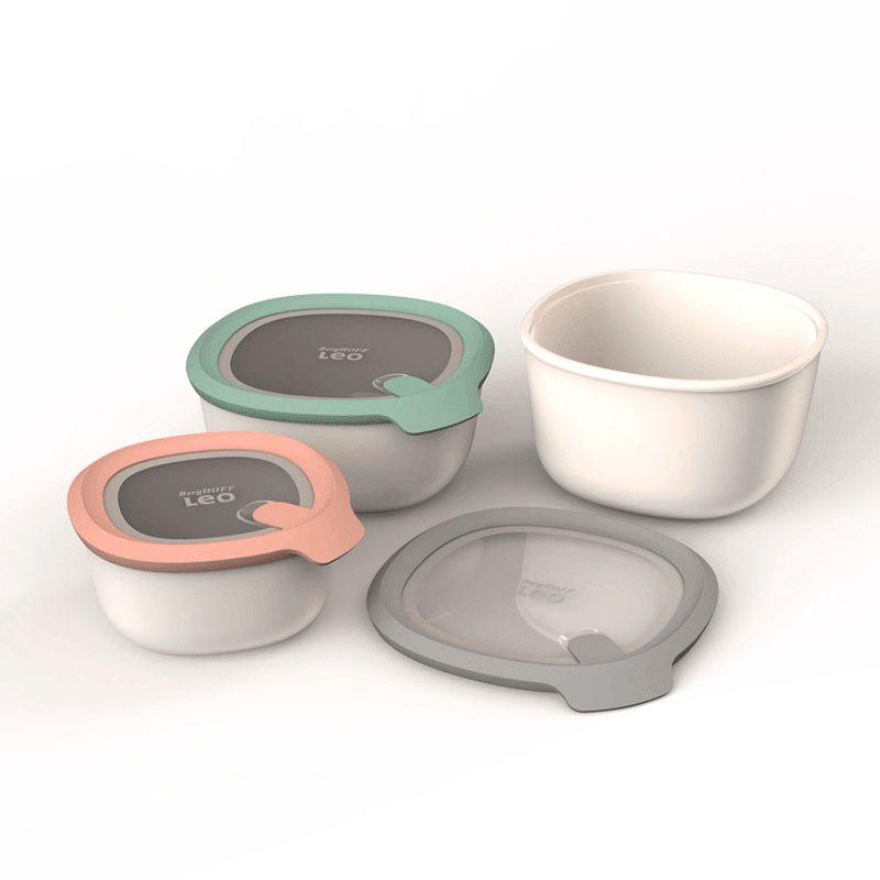 3 Piece Leo To Go Covered Bowl Set