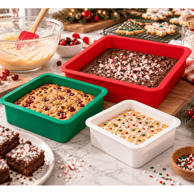 3 Piece Silicone Christmas Cake Mold Set