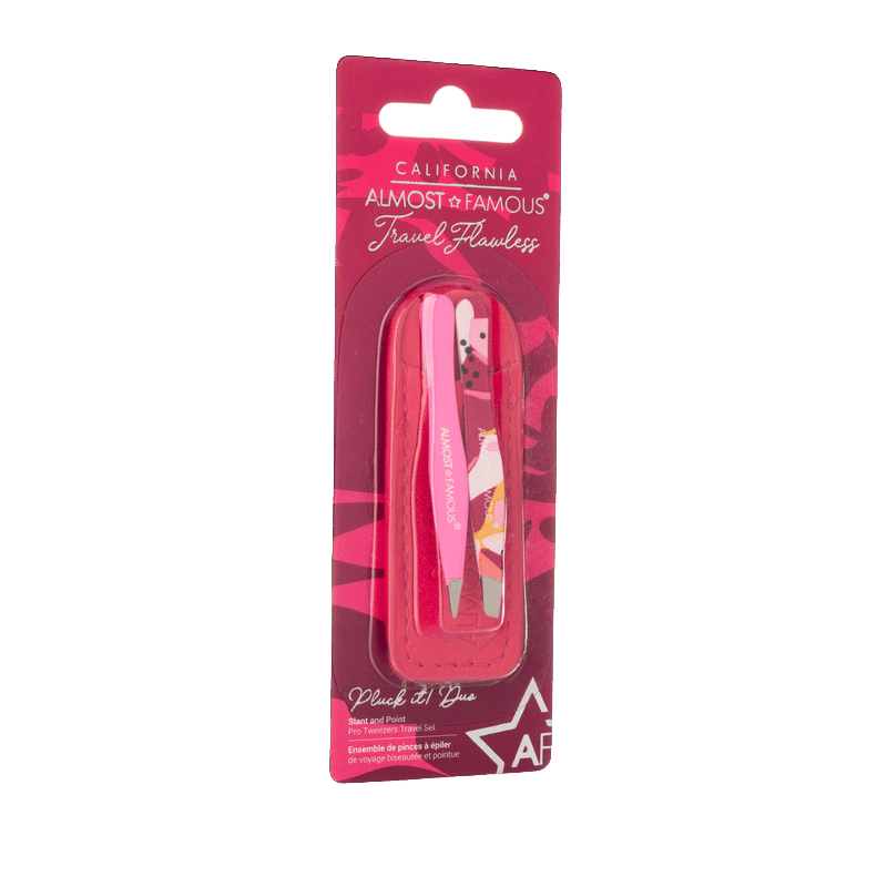 Precision Tweezer Duo with Genuine Leather Case