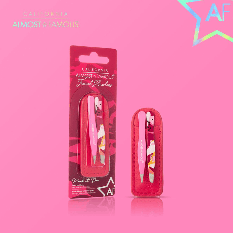 Precision Tweezer Duo with Genuine Leather Case