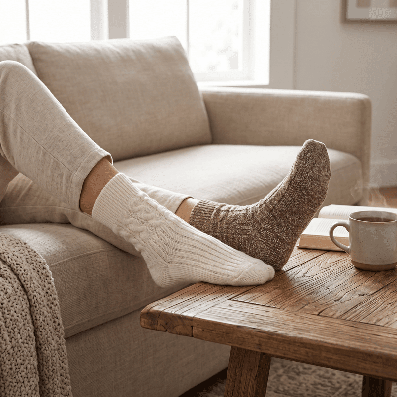 2PK Shea Infused Slouch Socks