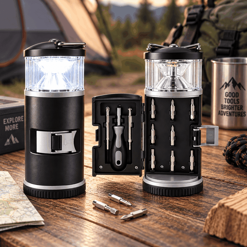 Camping Gear Lantern with Screwdriver Tools Kit