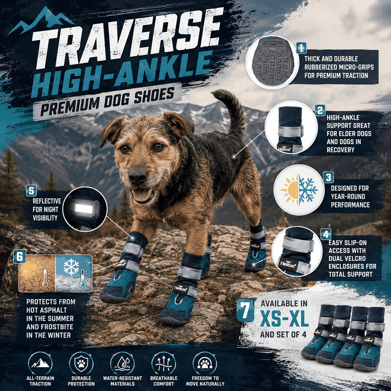 Traverse' Premium Grip High-Ankle Outdoor Dog Boots