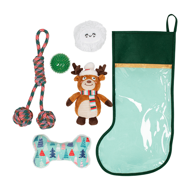 Happy Pawlidays Dog Toy Stocking