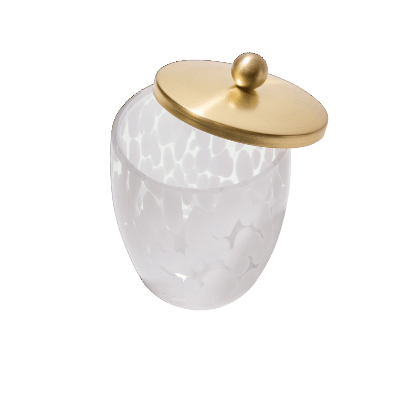 Set of 2 Hythe Glass Bath Jar w/ Lid