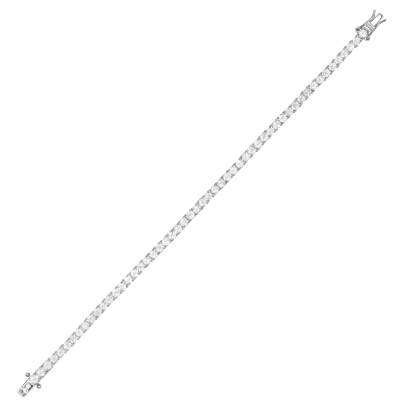 Silver Clear CZ Tennis Bracelet