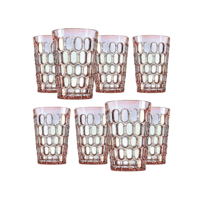 Glasses (Set of 8) Rex Pink