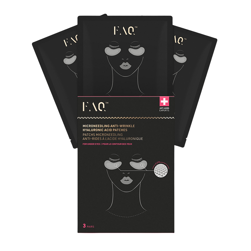 FAQ Microneedling Anti-Wrinkle Hyaluronic Acid Patches For Under Eyes 3 Pairs