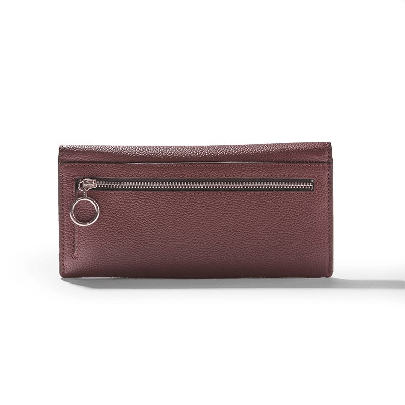 KIM WALLET PEBBLE BORDEAUX
