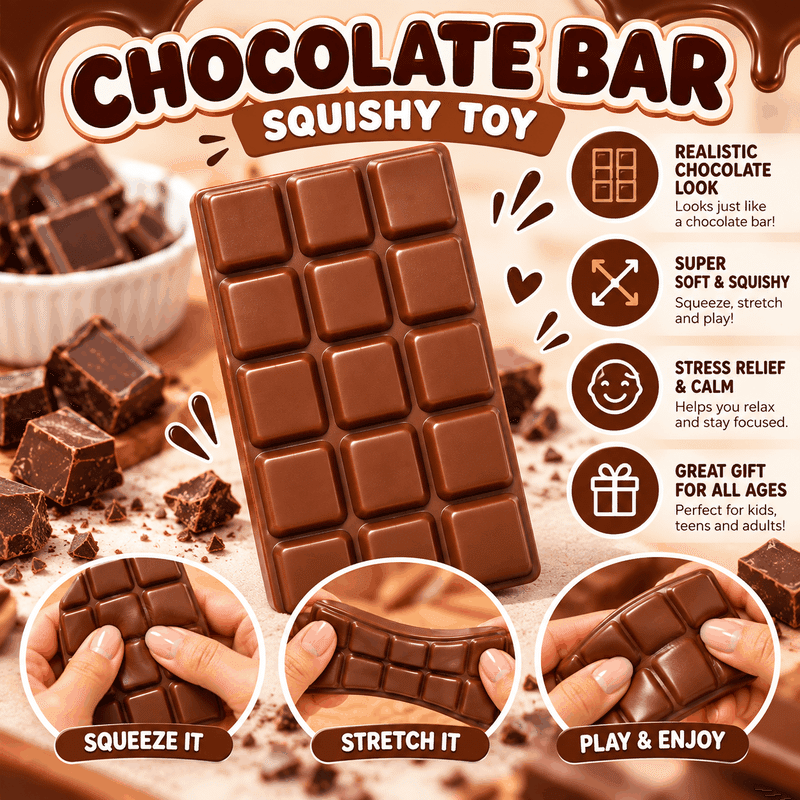 Chocolate Bar Snack Squishy Toy
