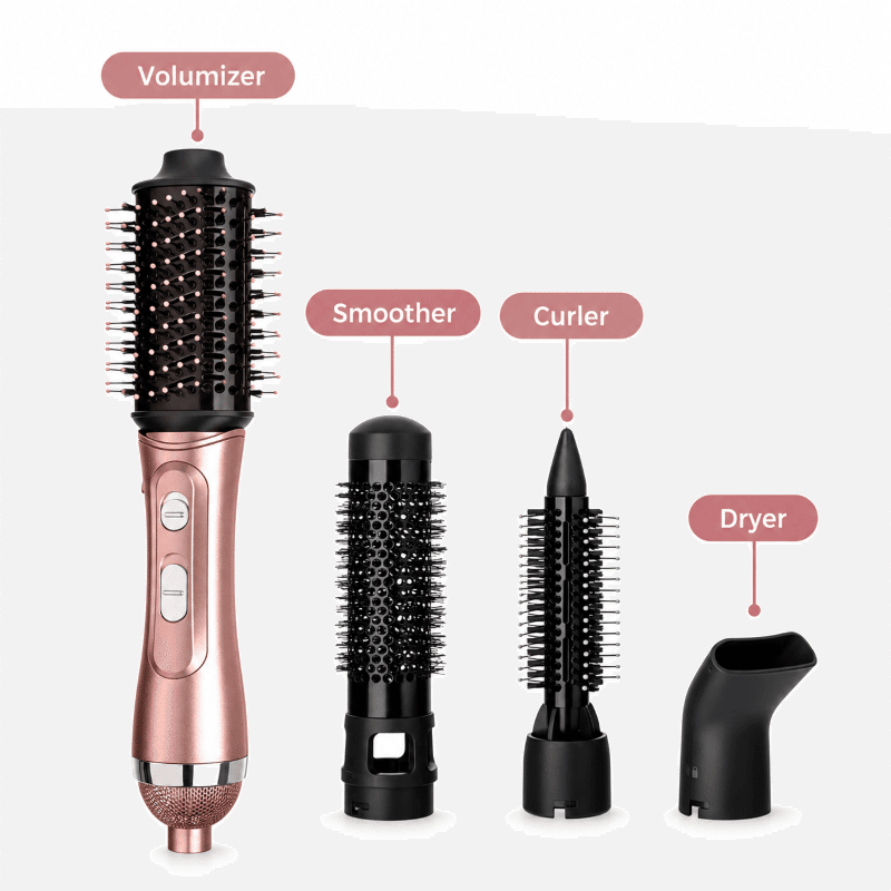 Air Styler | 4-In-1 Hot Air Styler Brush Rose Gold