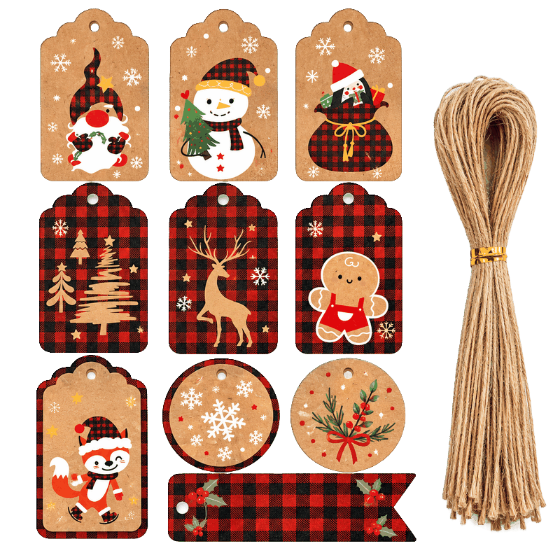 Holiday Kraft Paper Tags (50 Pack)