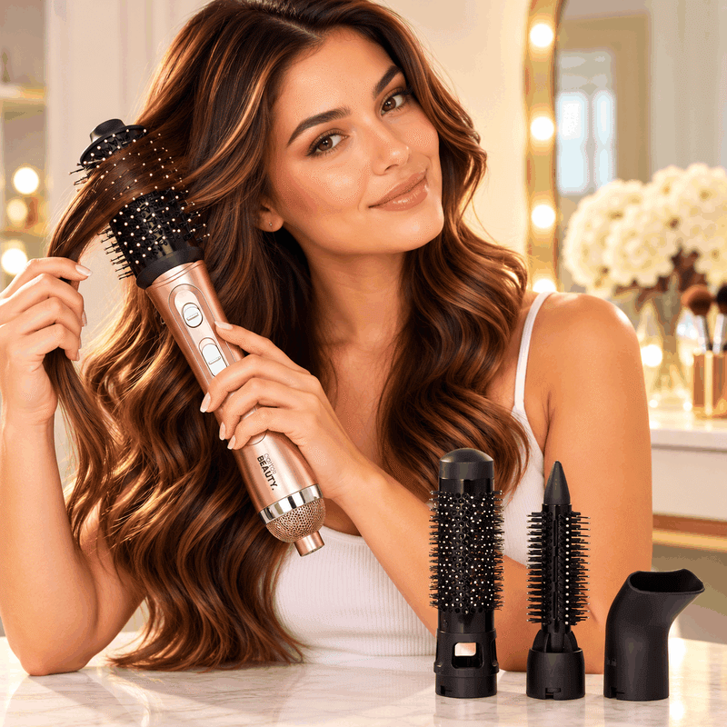 Air Styler | 4-In-1 Hot Air Styler Brush Rose Gold