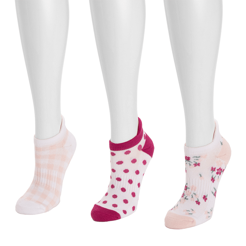 Women's 3 Pack Cotton Compression Low Cut Socks