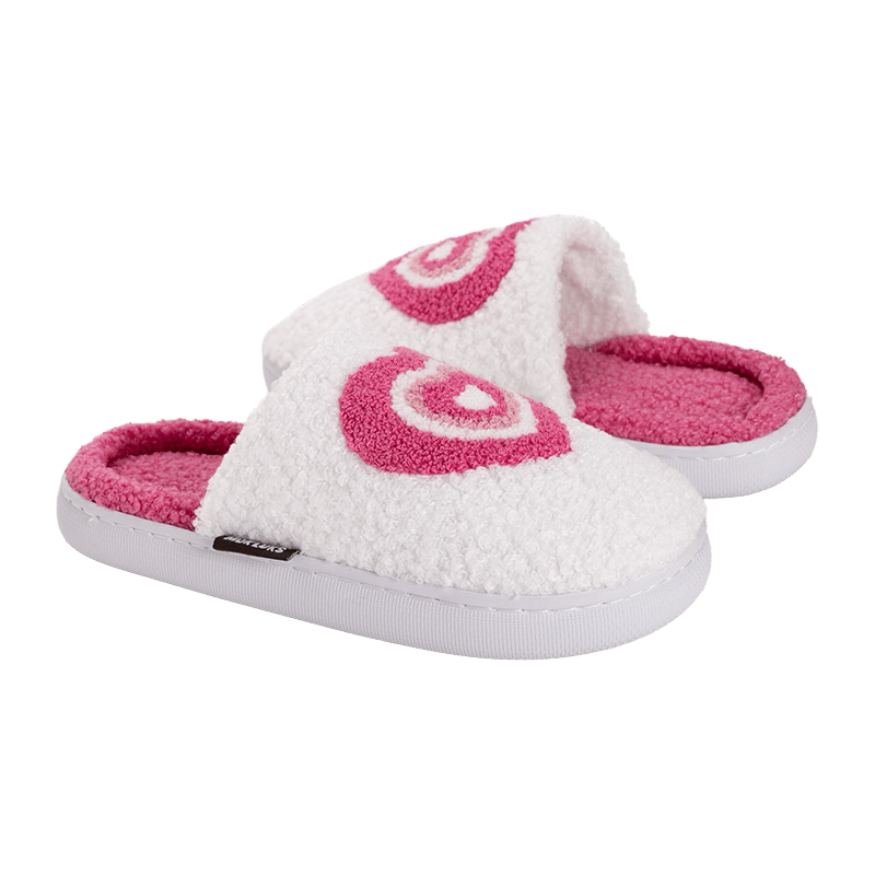 Sherpa Scuff with Pink Heart
