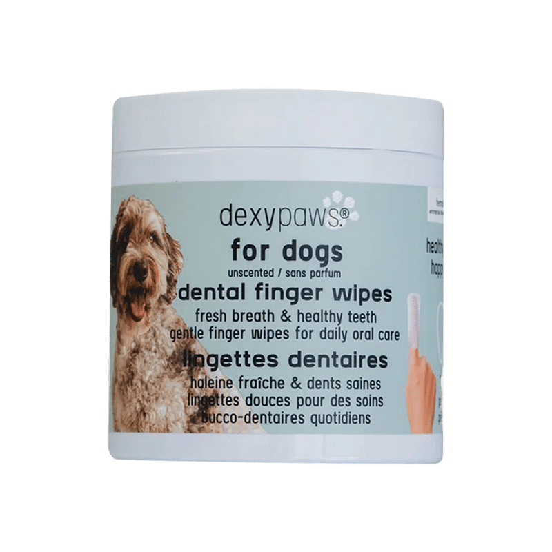 100-Pack Dental Cleaning Finger Wipes for Dogs