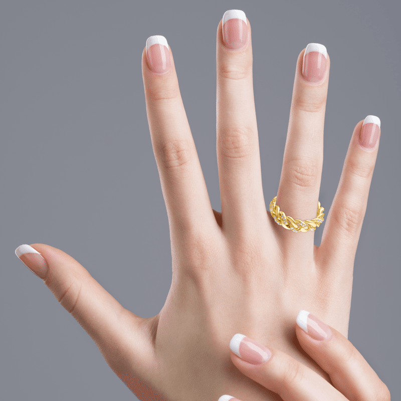 1Cttw Pave Chain Ring
