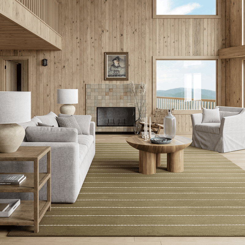 Nightwalk Striped Wool Area Rug