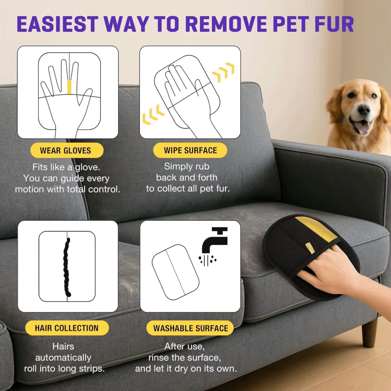 Instant Pet Hair Removal Glove