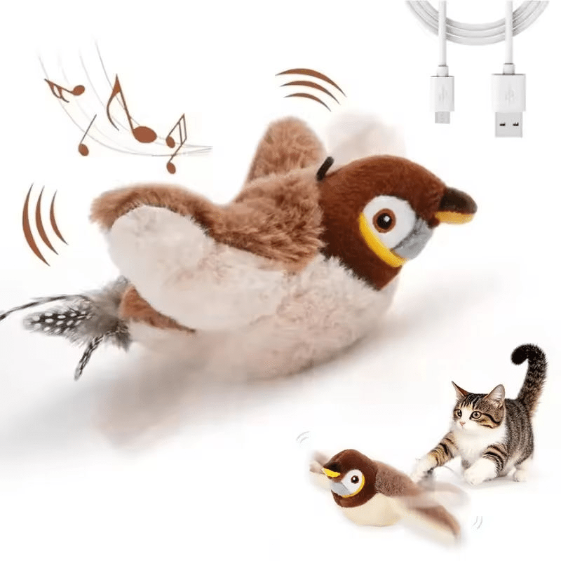 Electronic Flapping Bird Cat Toy