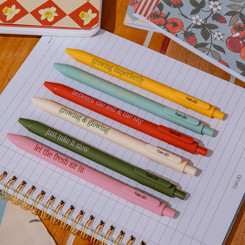 Write On Gel Pen Set, Garden Sayings