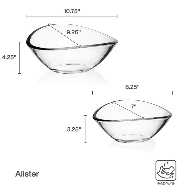 Alist Clear Glass Nesting Bowl Set