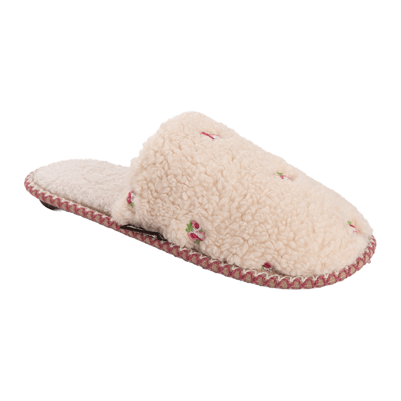 Women's Novelty Sherpa Slipper with Flowers