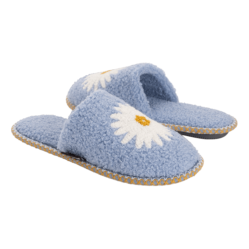 Women's Novelty Sherpa Slipper with Daisy 