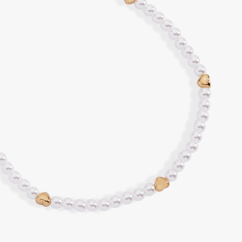 Pearl and Heart Stretch Bracelet