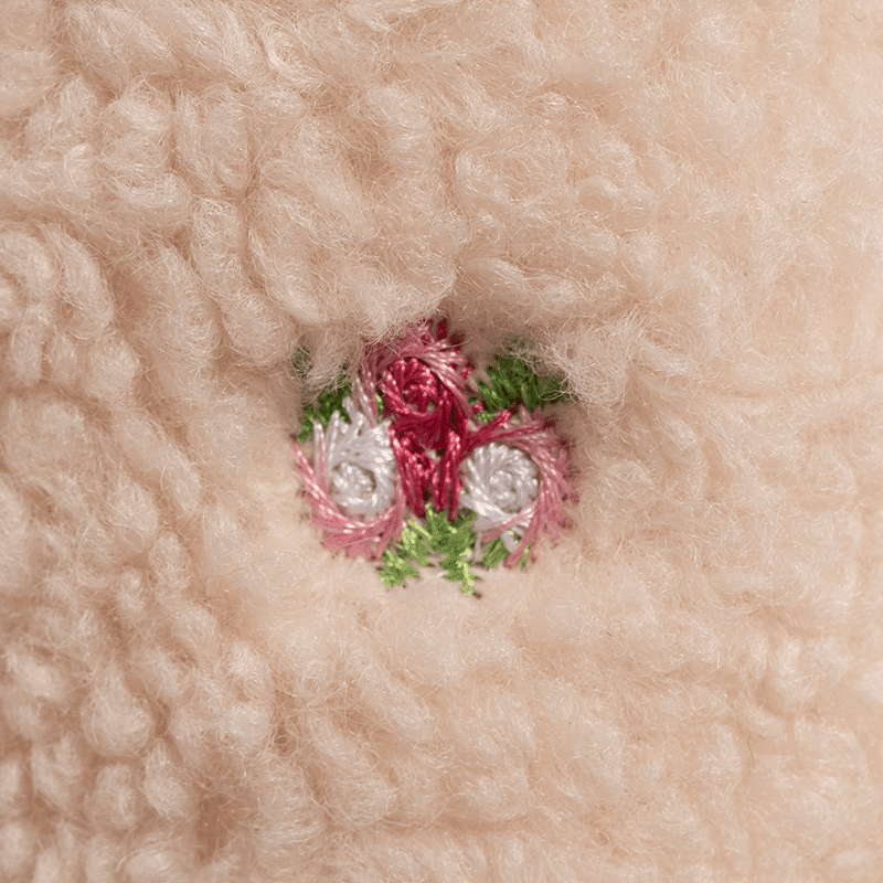 Women's Novelty Sherpa Slipper with Flowers