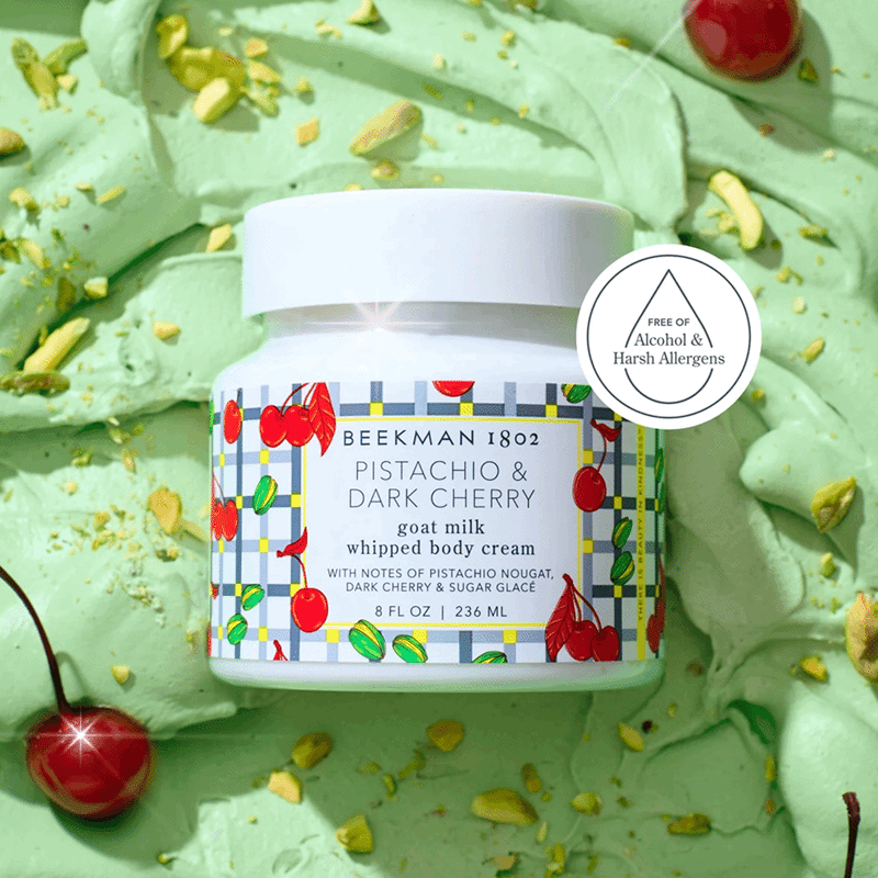 Whipped Body Cream Pistachio & Dark Cherry
