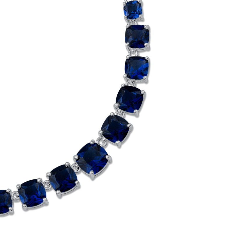 44 Cttw Cushion Cz Necklace Mid Grad Link Statement