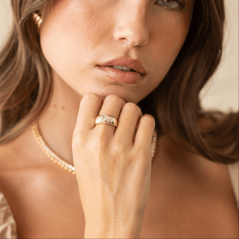 Carter Baguette Dome Ring