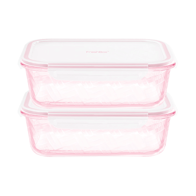 35oz Textured Glass Containers w/ PP Lids