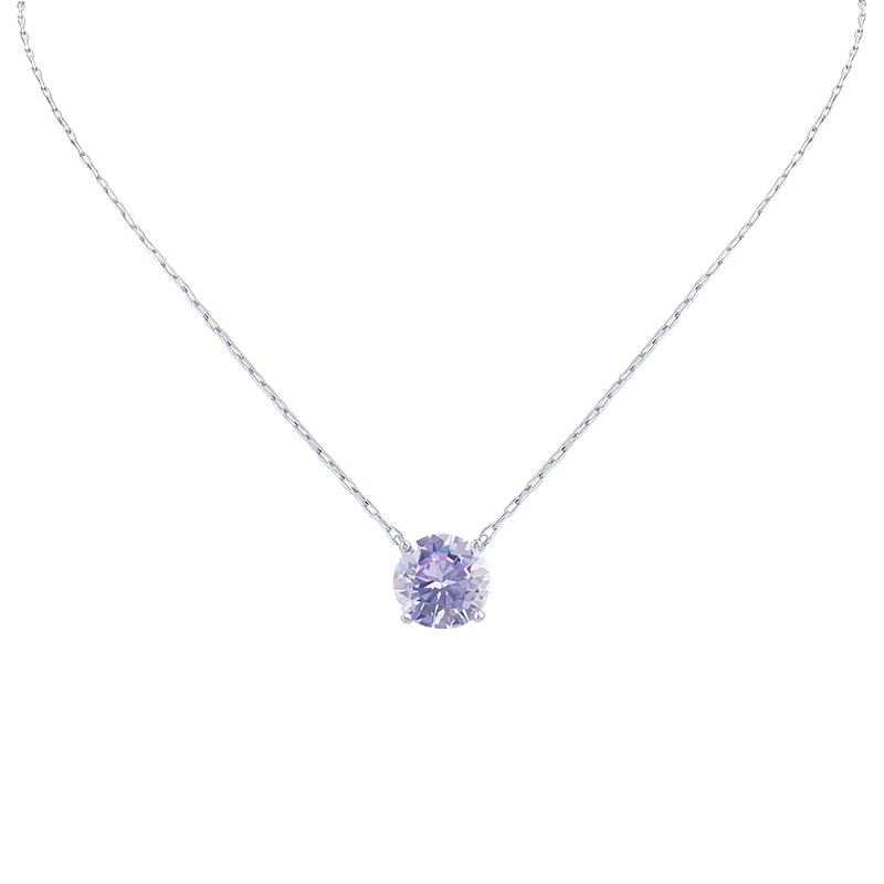 6 Cttw Round XXL CZ Pendant Necklace