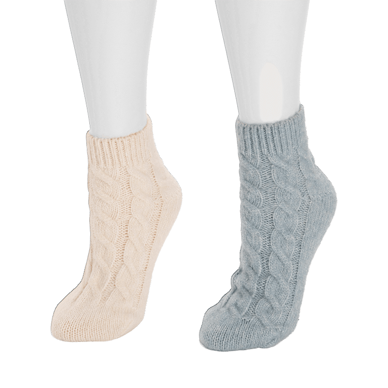 Women's Luxe Cabled Footie Sweater Sock (2 Pack) 