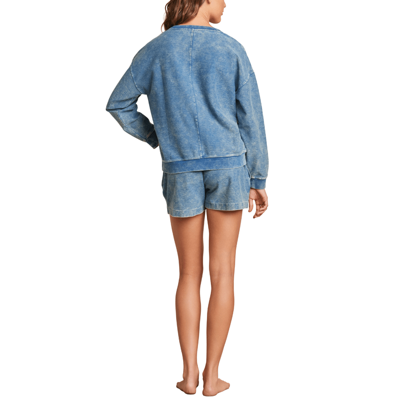 Womens Indigo Knit Pullover
