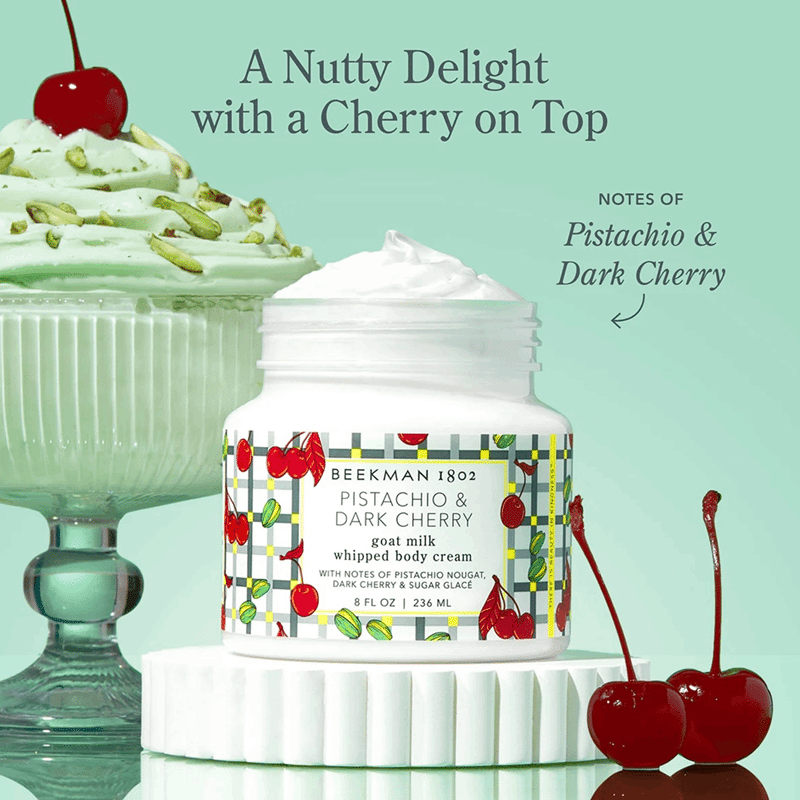 Whipped Body Cream Pistachio & Dark Cherry