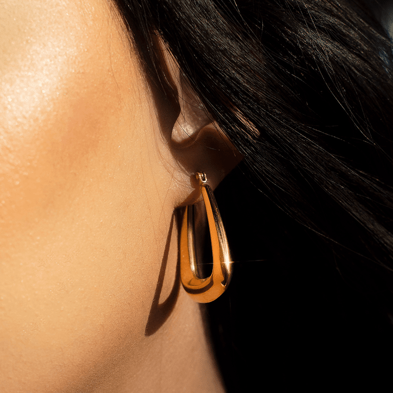 18K Gold Plated Lena Hoops