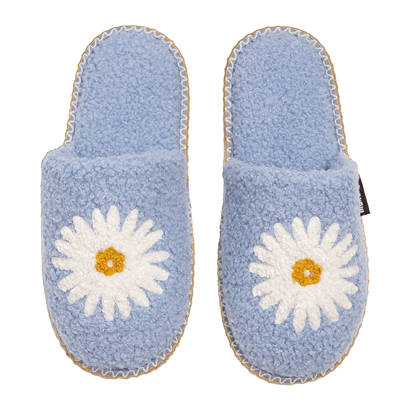 Women's Novelty Sherpa Slipper with Daisy 