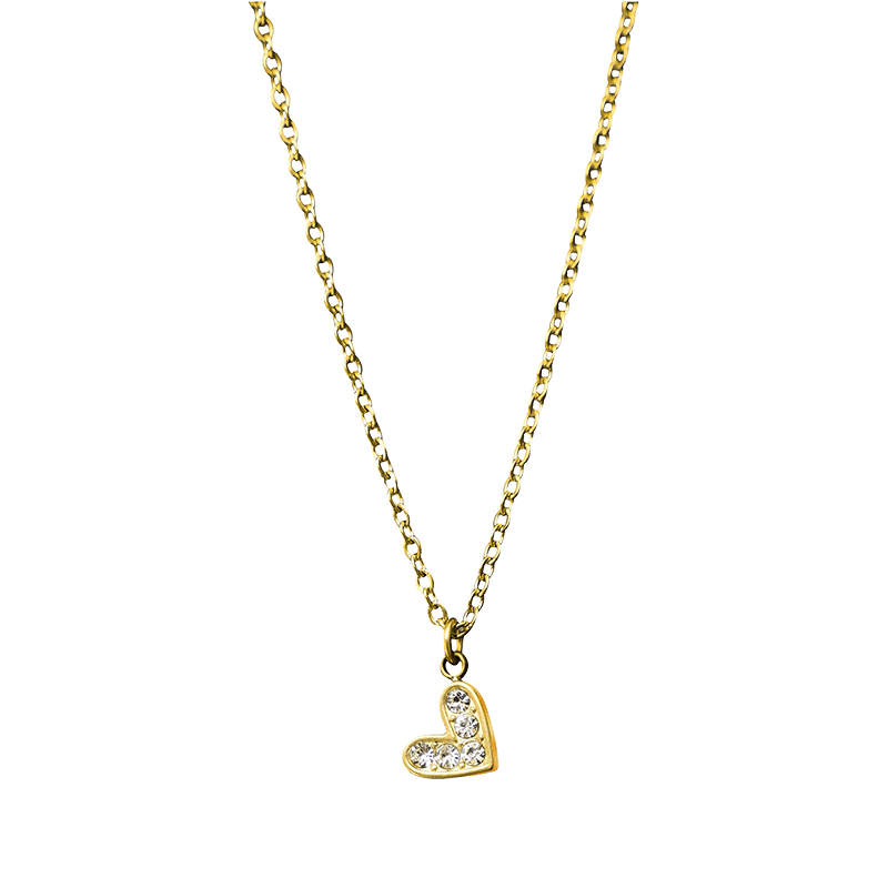 18K Gold Plated Abiha Heart Necklace