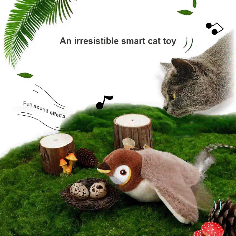 Electronic Flapping Bird Cat Toy