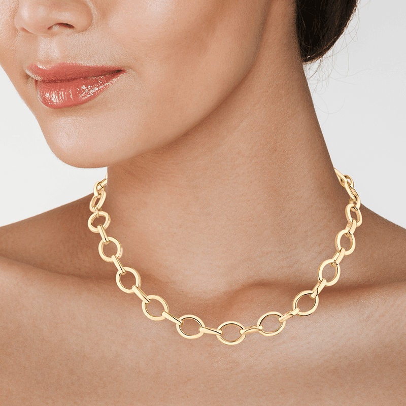 Round Interlocking Links Necklace