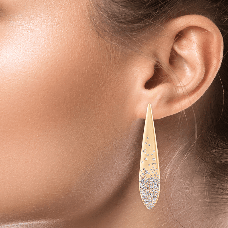 Scatter Crystal Spear Drop Earring